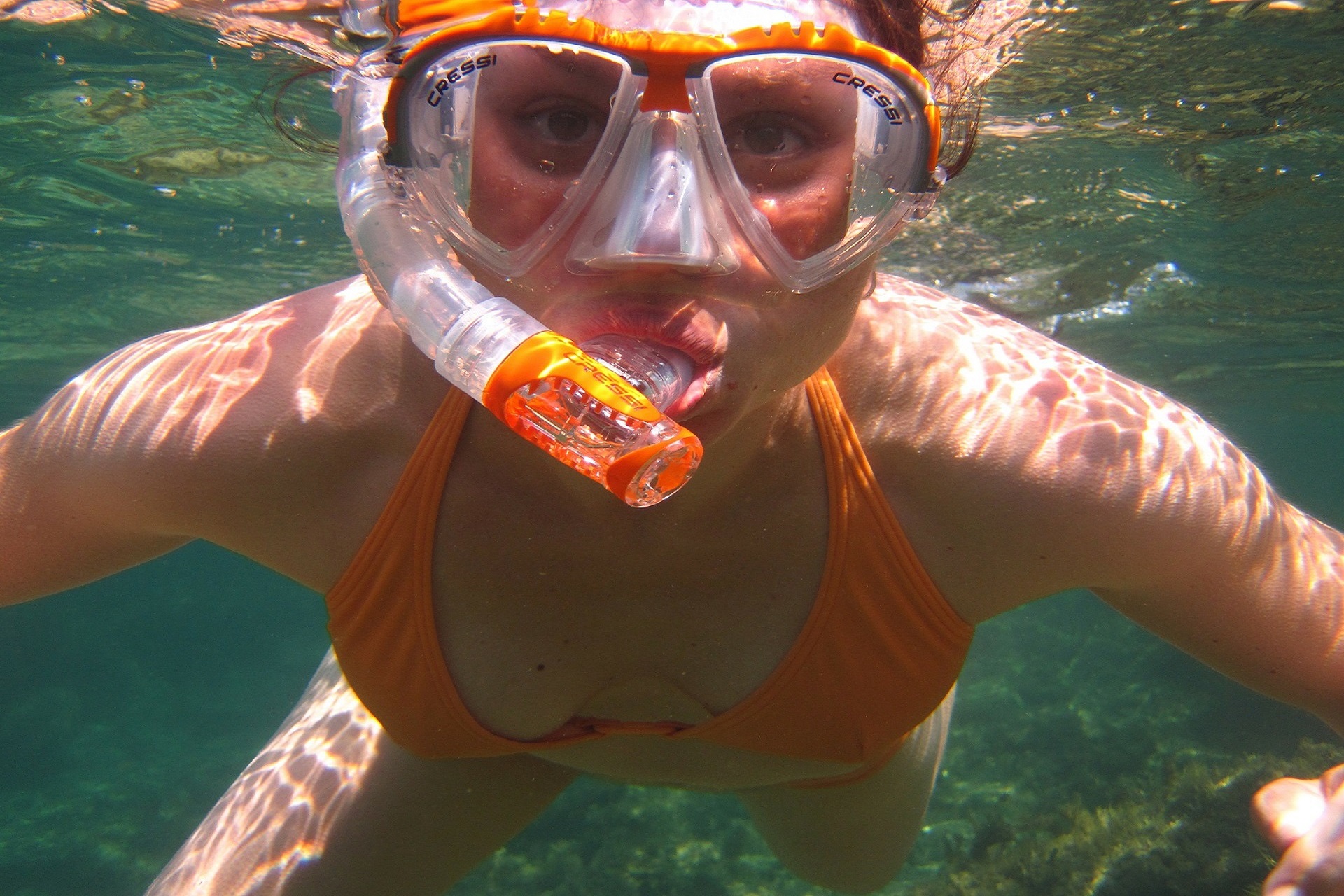 Snorkelling from the beach