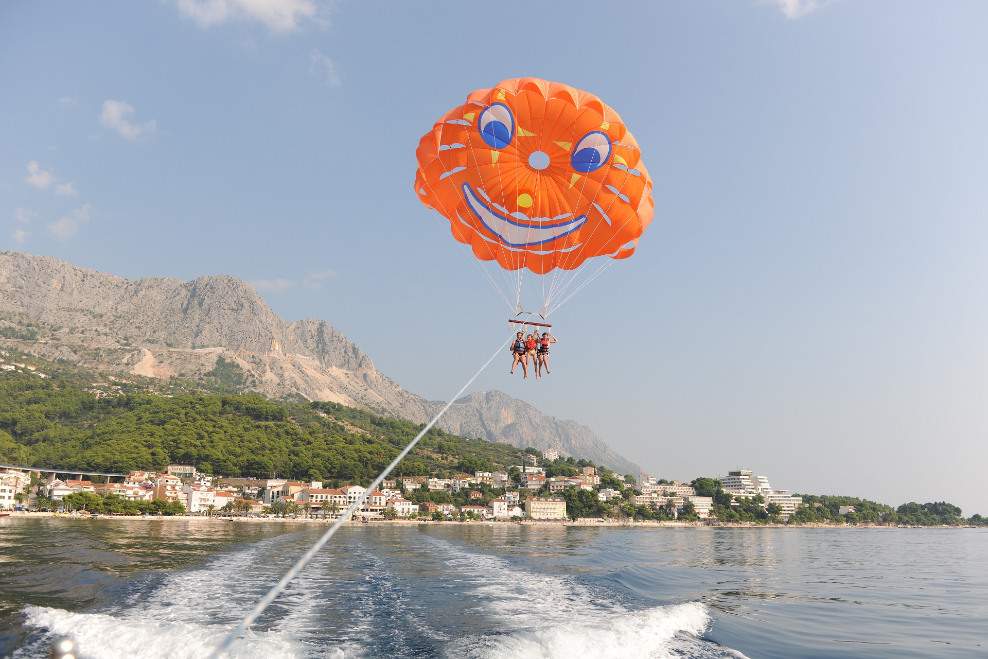 Paragliding over the Adriatic