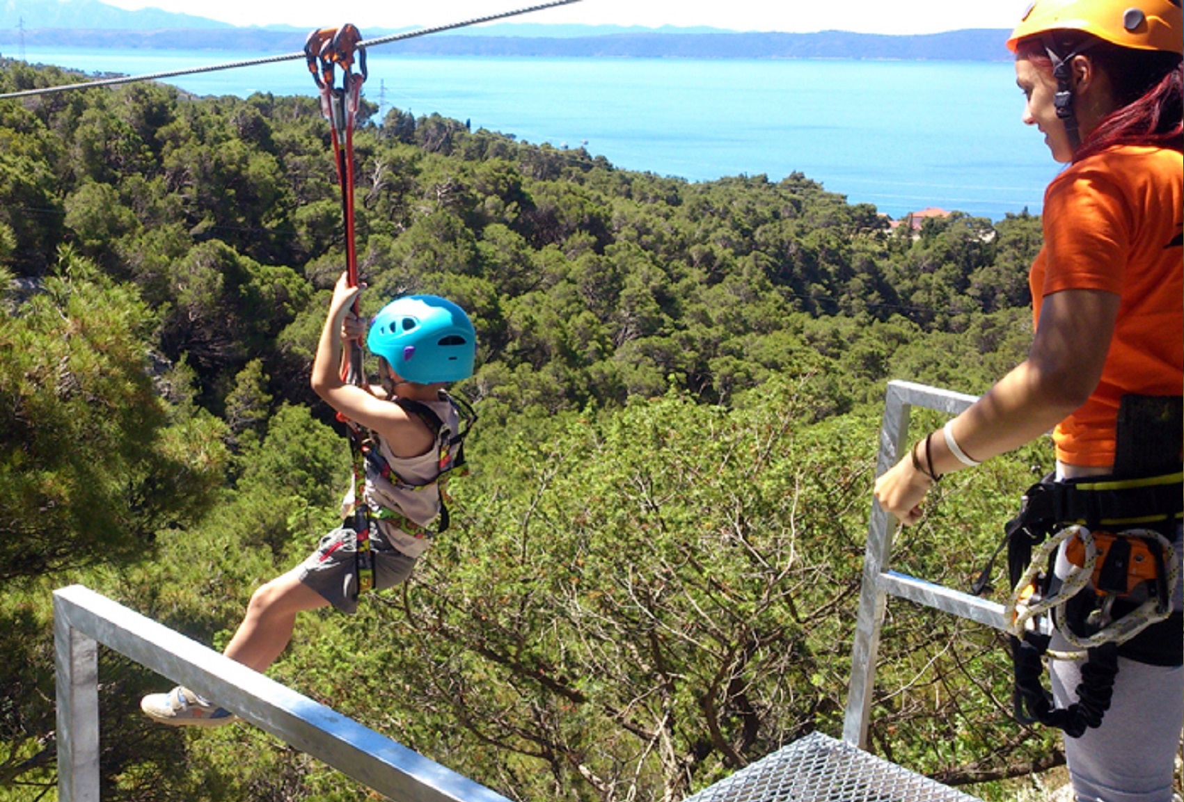 Zipline in the mountains